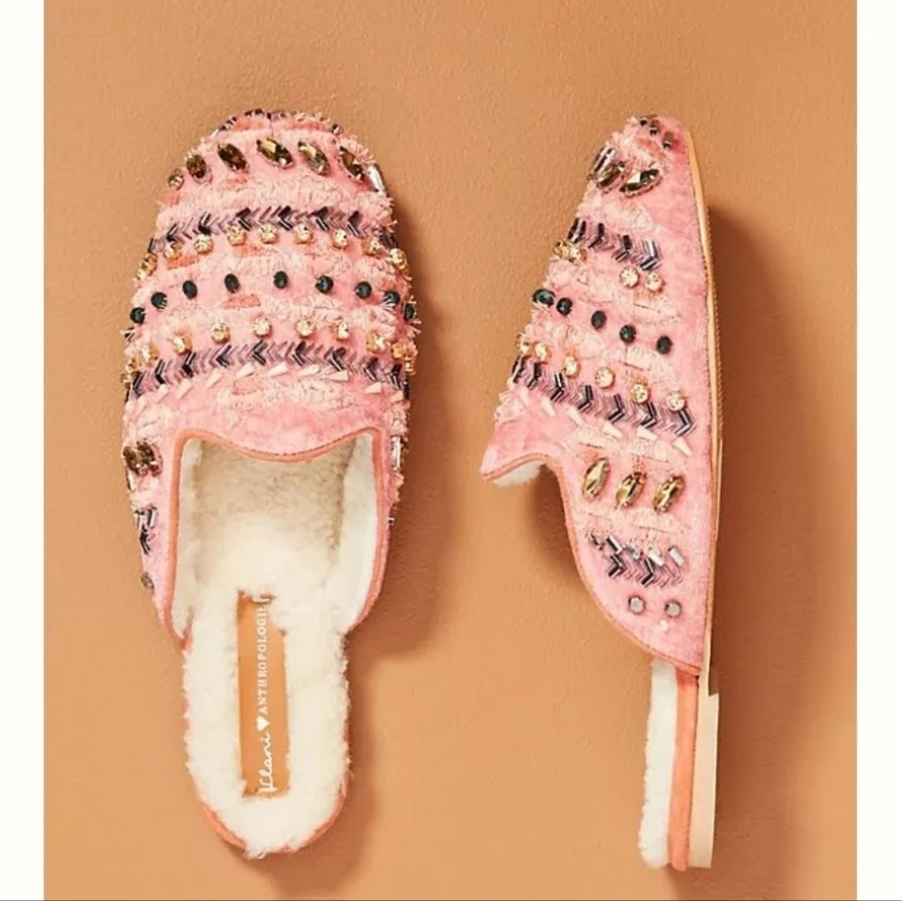 Llani Anthropologie  Slippers Size 8